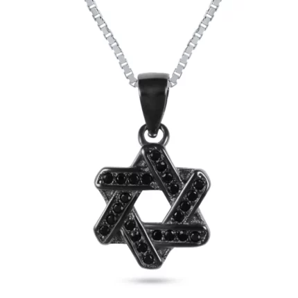 שרשרת כסף מגן דוד קטן מעוצב